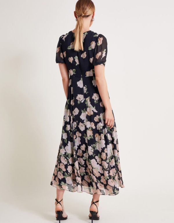 Monsoon Rosa Maxi Dress Black - Image 3