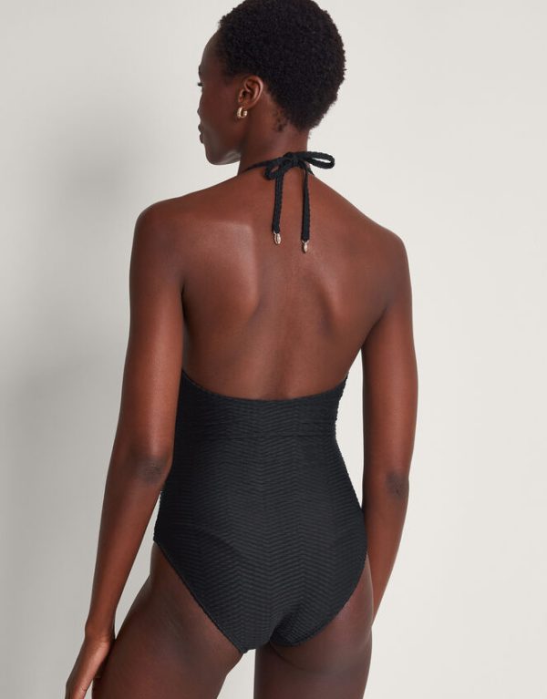 Monsoon Una Scallop Swimsuit Black - Image 3