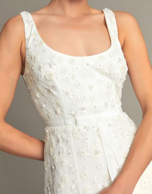 Monsoon Amelie Embroidered Bridal Dress Ivory - Image 2