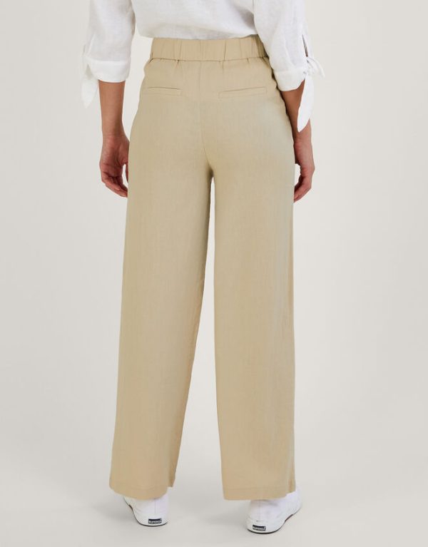 Monsoon Jenny Shorter Length Trousers Natural - Image 3