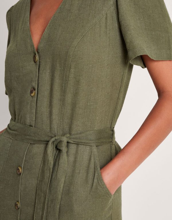 Monsoon Azalea Tie Jumpsuit Green - Image 3