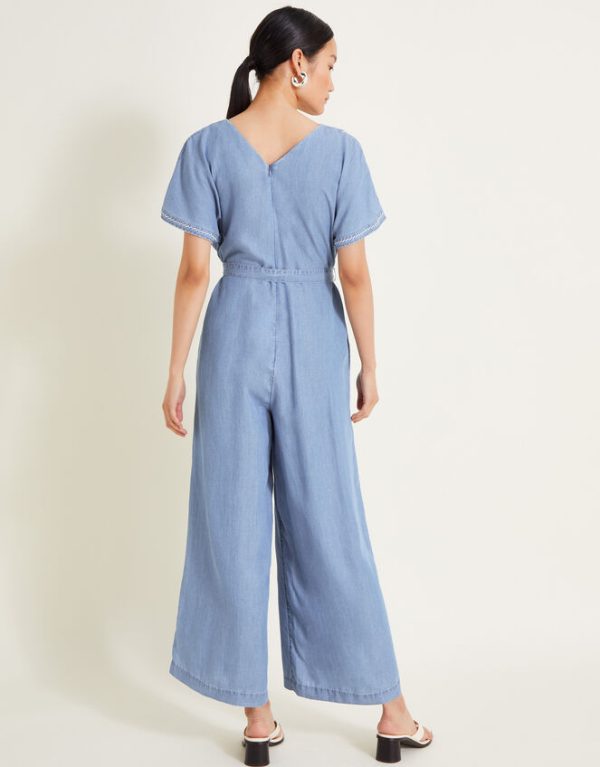 Monsoon Jael Embroidered Jumpsuit Blue - Image 4