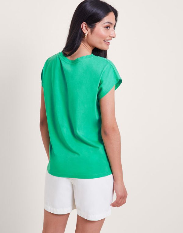 Monsoon Garcia Cutwork T-Shirt Green - Image 3