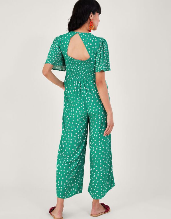 Monsoon Rori Embroidered Jumpsuit Green - Image 3