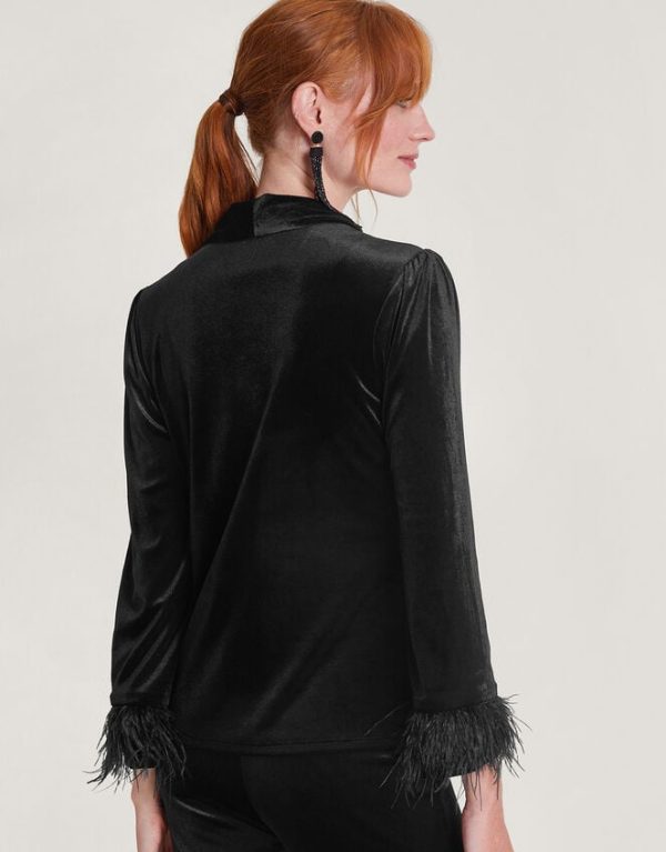 Monsoon Raegan Feather Shirt Black - Image 4