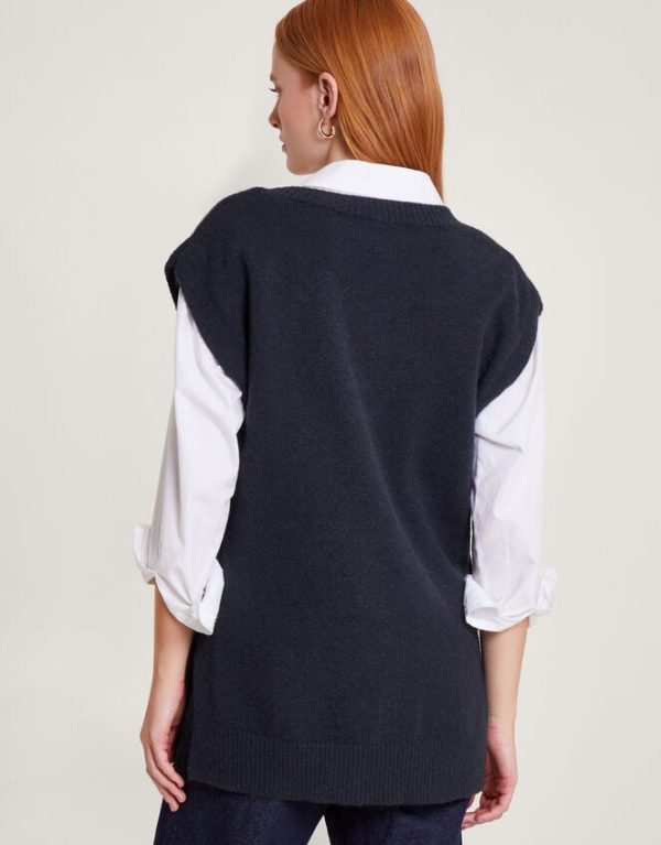 Monsoon Billie Button Side Tabard Blue - Image 3