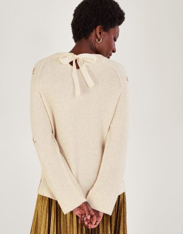 Monsoon Serenity Star Jumper Ivory - Image 3