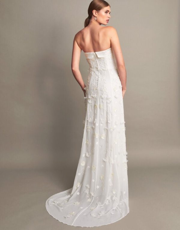 Monsoon Eve Embellished Bridal Dress Ivory - Image 3