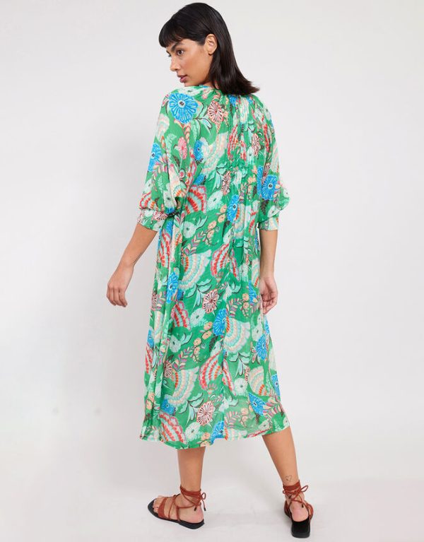 Monsoon East Santa Maria Dress Green - Image 5