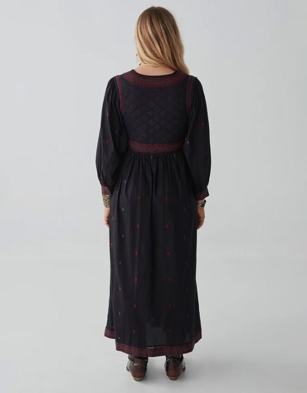 Monsoon Maison Hotel Dalida Embroidered Dress Blue - Image 5