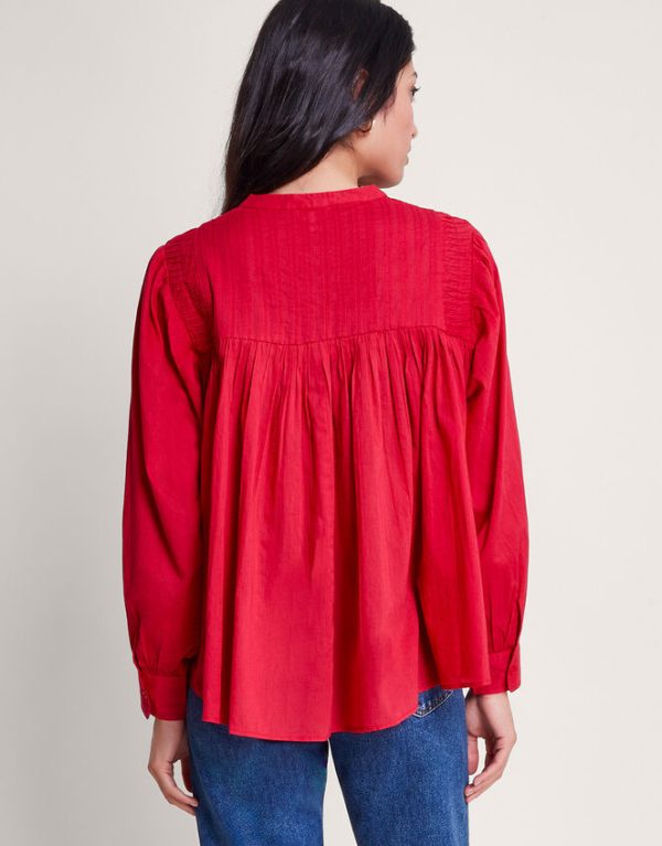 Monsoon Dahlia Pintuck Oversized Shirt Pink - Image 4