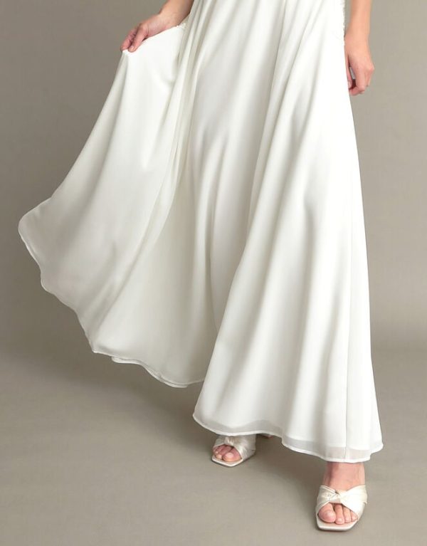 Monsoon Maddie Off-Shoulder Bridal Dress Ivory - Image 4