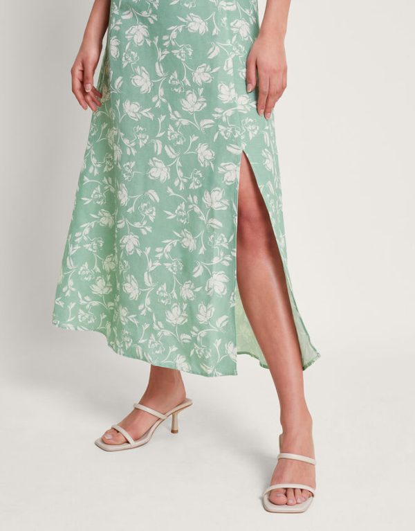 Monsoon Saskia Ruffle Dress Green - Image 4