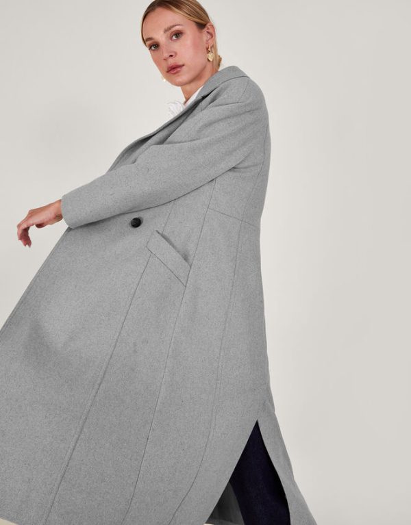 Monsoon Alanna Smart Coat Grey - Image 5