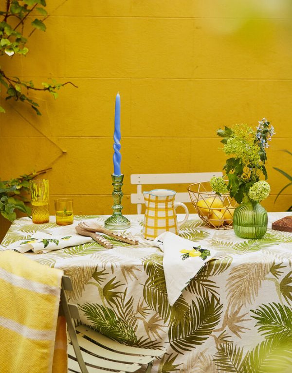 Monsoon Palm Print Tablecloth